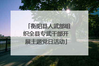 衡阳县人武部组织全县专武干部开展主题党日活动