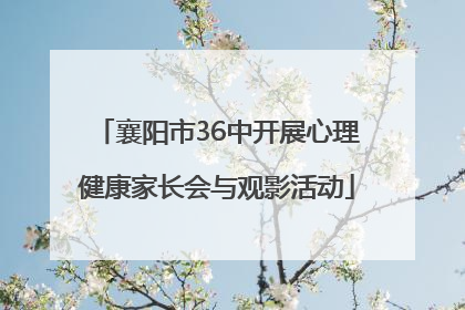 襄阳市36中开展心理健康家长会与观影活动
