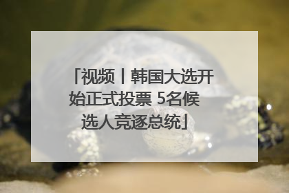 视频丨韩国大选开始正式投票 5名候选人竞逐总统