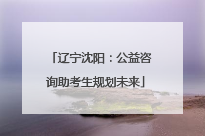 辽宁沈阳：公益咨询助考生规划未来