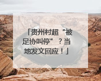 贵州村超“被足协叫停”？当地发文回应！