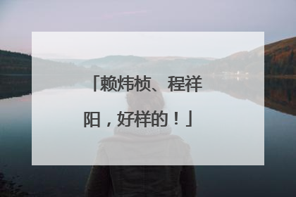 赖炜桢、程祥阳，好样的！