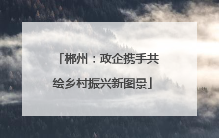 郴州：政企携手共绘乡村振兴新图景