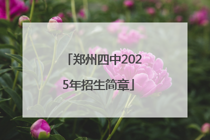郑州四中2025年招生简章