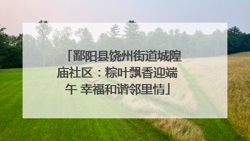 鄱阳县饶州街道城隍庙社区：粽叶飘香迎端午 幸福和谐邻里情