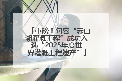 重磅！句容“赤山湖灌溉工程”成功入选“2025年度世界灌溉工程遗产”