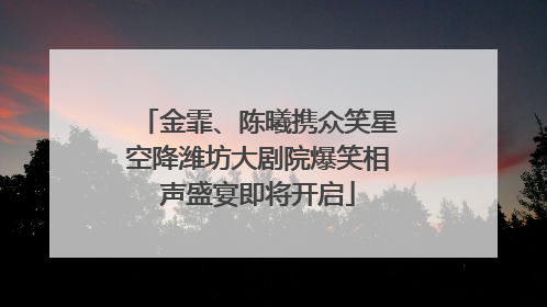 金霏、陈曦携众笑星空降潍坊大剧院爆笑相声盛宴即将开启