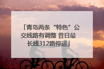 青岛两条“特色”公交线路有调整 昔日最长线312路停运
