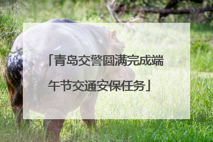 青岛交警圆满完成端午节交通安保任务