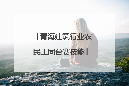 青海建筑行业农民工同台赛技能