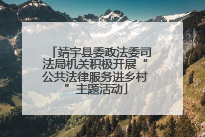 靖宇县委政法委司法局机关积极开展“公共法律服务进乡村”主题活动