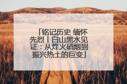 铭记历史 缅怀先烈丨白山黑水见证：从烽火硝烟到振兴热土的巨变