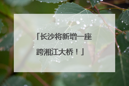 长沙将新增一座跨湘江大桥！