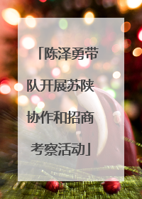 陈泽勇带队开展苏陕协作和招商考察活动