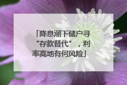 降息潮下储户寻“存款替代”，利率高地有何风险