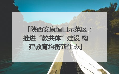 陕西安康恒口示范区：推进“教共体”建设 构建教育均衡新生态