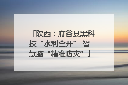 陕西：府谷县黑科技“水利全开” 智慧脑“精准防灾”