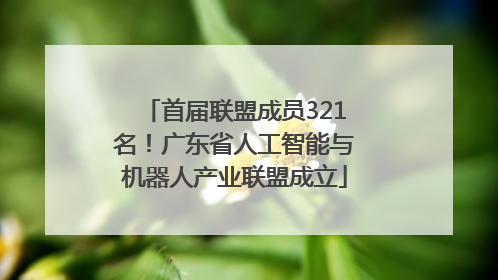 首届联盟成员321名！广东省人工智能与机器人产业联盟成立