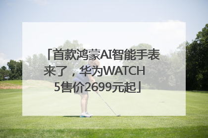 首款鸿蒙AI智能手表来了，华为WATCH 5售价2699元起