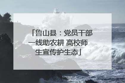 鲁山县：党员干部一线助农耕 高校师生宣传护生态