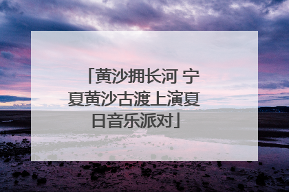 黄沙拥长河 宁夏黄沙古渡上演夏日音乐派对