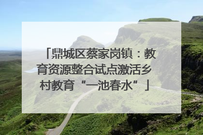 鼎城区蔡家岗镇：教育资源整合试点激活乡村教育“一池春水”