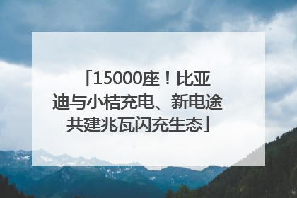 15000座！比亚迪与小桔充电、新电途共建兆瓦闪充生态
