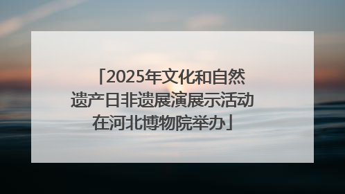 2025年文化和自然遗产日非遗展演展示活动在河北博物院举办