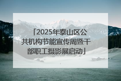 2025年泰山区公共机构节能宣传周暨干部职工摄影展启动