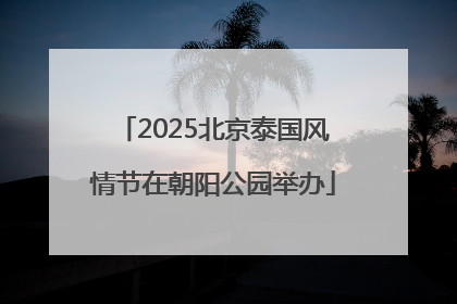 2025北京泰国风情节在朝阳公园举办