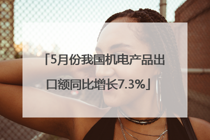 5月份我国机电产品出口额同比增长7.3%