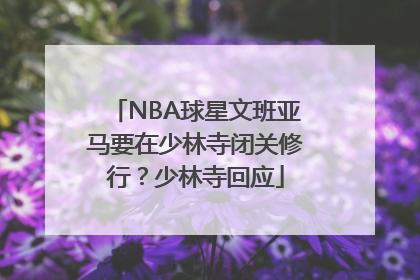 NBA球星文班亚马要在少林寺闭关修行？少林寺回应