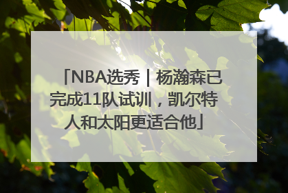 NBA选秀｜杨瀚森已完成11队试训，凯尔特人和太阳更适合他